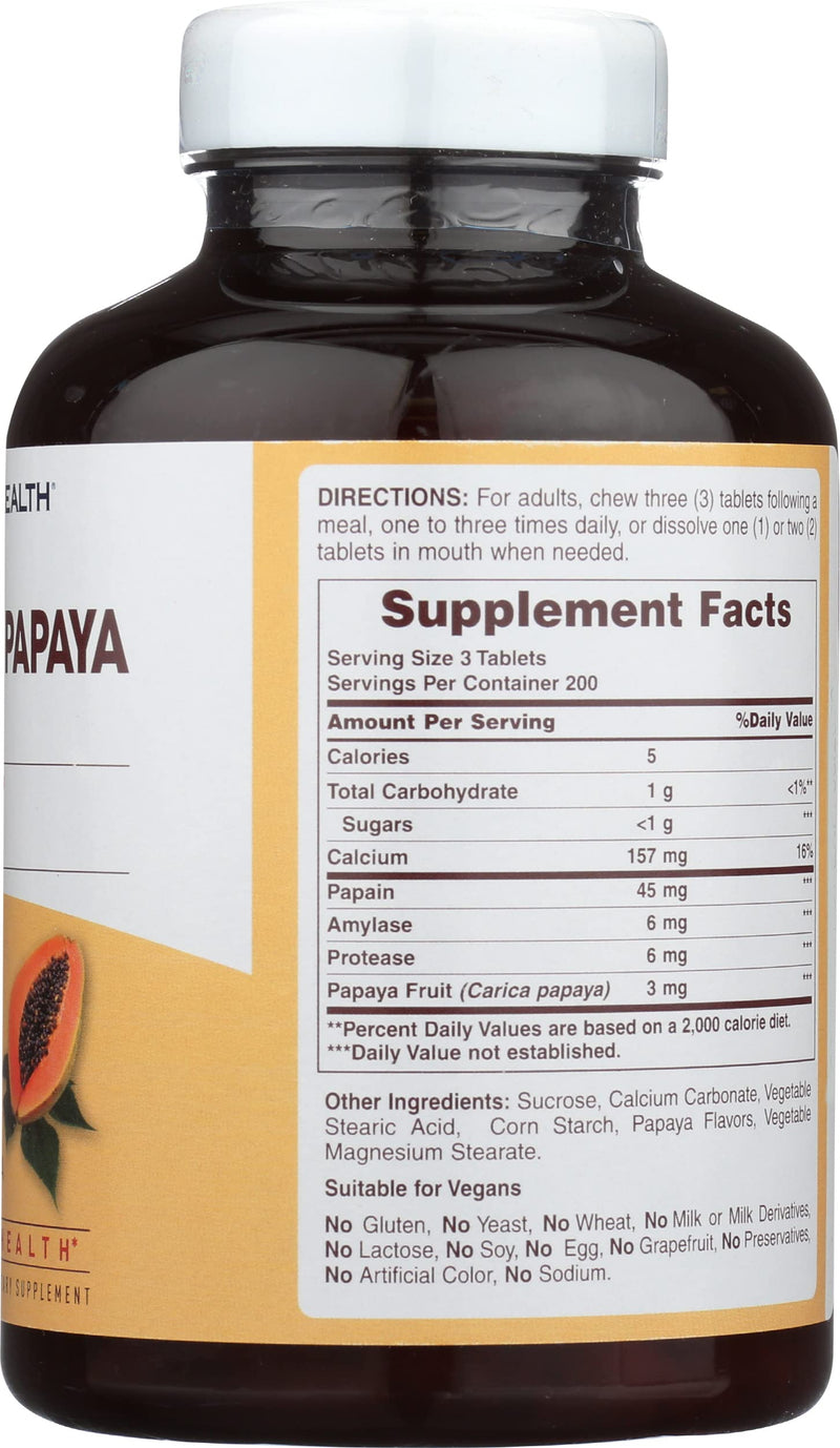 [Australia] - American Health Papaya Enzyme;Original, 600 CT 