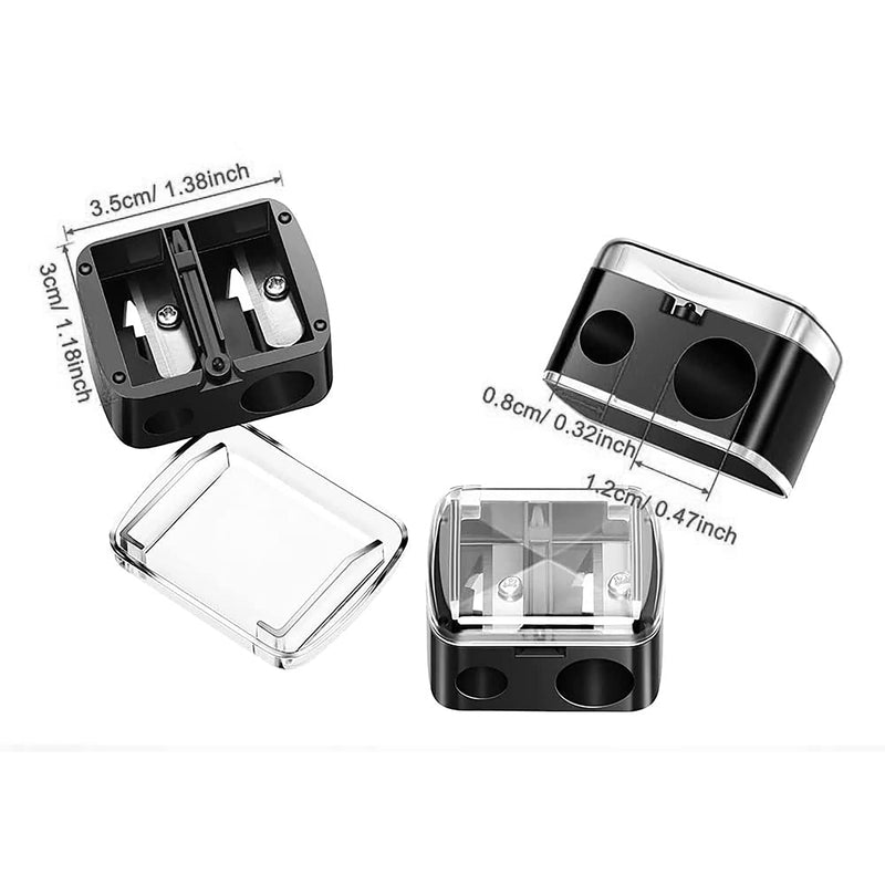 [Australia] - 5 Pack Make up Pencil Sharpener 2 Holes Dual Pencil Sharpener Professional Multi-Sized Eyebrow Pencil Sharpener Cosmetic Pencil Sharpener for Lip Liner,Eyebrow Pencil,Eyeliner Pencils 