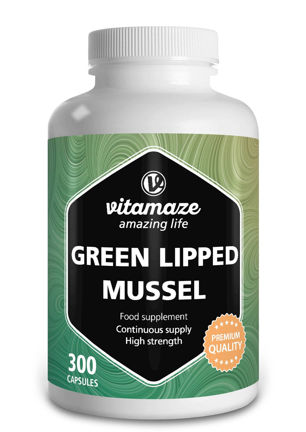 [Australia] - Green Lipped Mussel 1500 mg- Omega3 & Glycosaminoglycanes- 300 Capsules Pure New Zealand Green Lipped Mussel Powder - Supplement for Cartilage and Joints - German Quality 