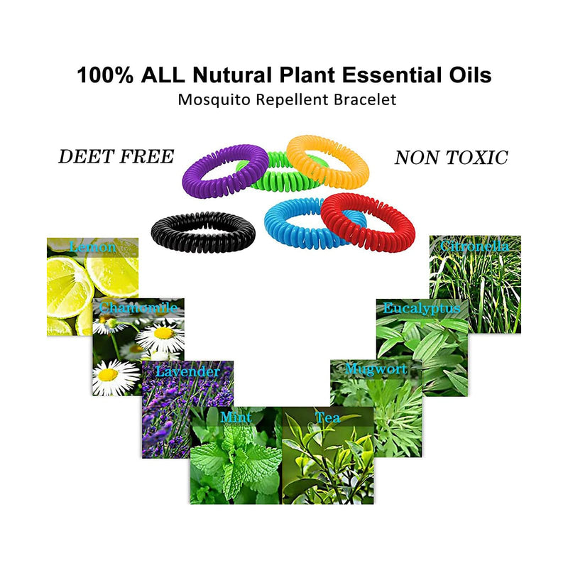 [Australia] - 10 Pack Mosquito Repellent Bracelet, Pure Natural Insect Repellent Bands for Adults and Children, Waterproof Anti Insects Wristbands for Outdoor Travel Protection 