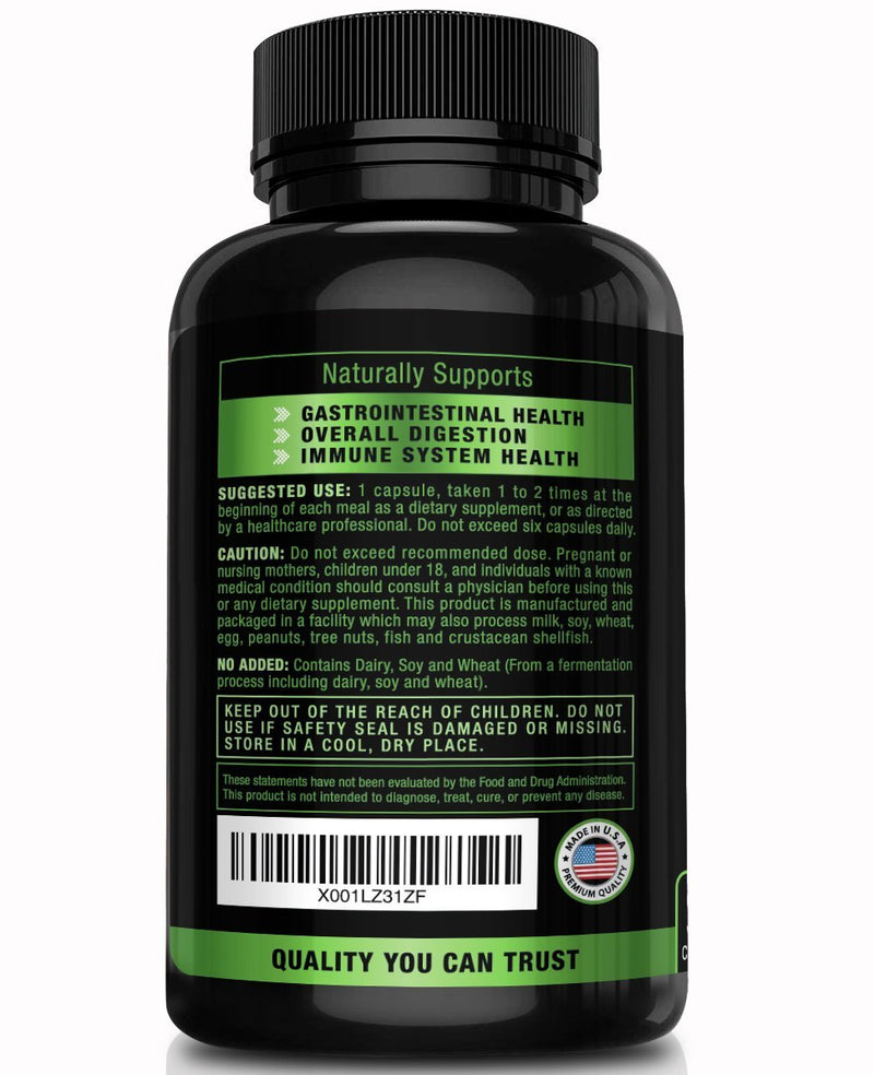 [Australia] - Advanced Plant Based Digestive Enzymes - Aspergillopepsin, Amylase, Bromelain, Lipase, Protease, Papain & More - Supports Gastrointestinal & Immune Health & Overall Digestion 