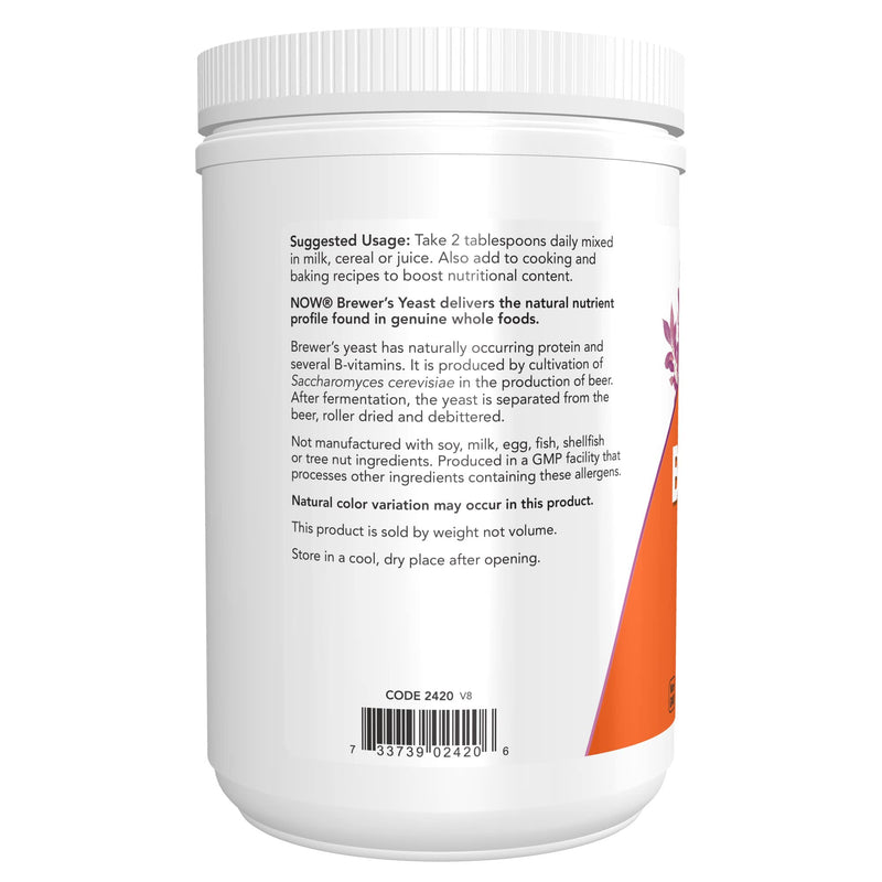 [Australia] - NOW Supplements, Brewer's Yeast Powder with naturally occurring Protein and B-Vitamins, 1-Pound 