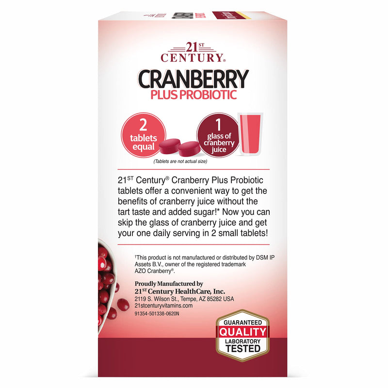 [Australia] - 21st Century Cranberry Plus Probiotic Tablets, 60 Count 60 Count (Pack of 1) 