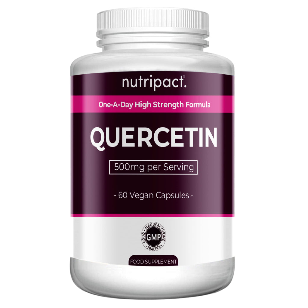 [Australia] - Quercetin 500mg - High Strength Antioxidant Immune Support Pure Quercetin Supplement, One a Day Formula � Easy to Swallow - 60 Vegan Capsules - 2 Month Supply - Made by Nutripact 
