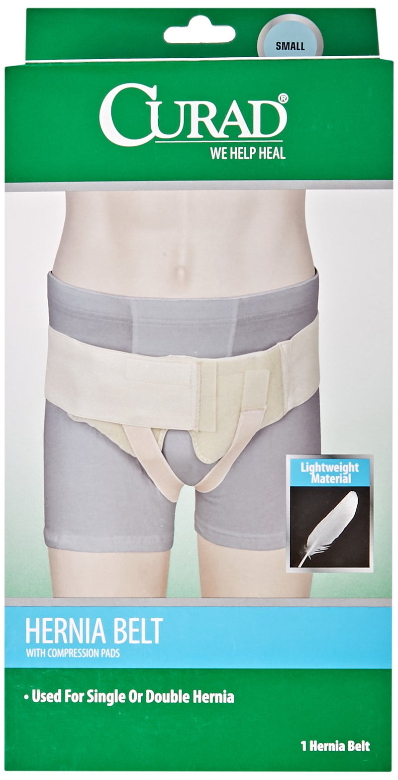 [Australia] - Curad Hernia Belt with Compression Pads, Small Size, Beige 
