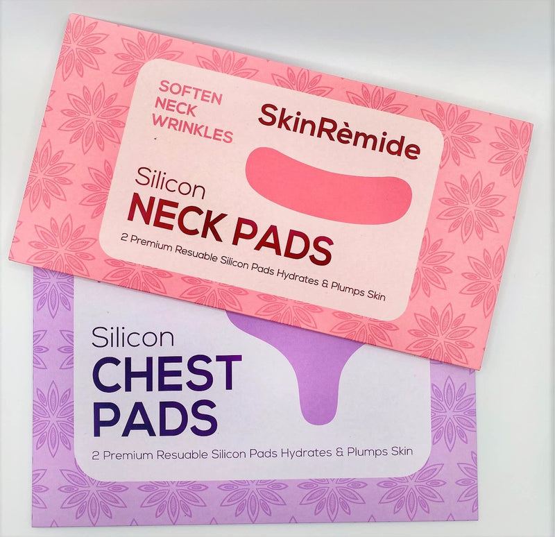 [Australia] - Skinremide 2 Silicon Chest Wrinkle Pads - Anti Wrinkle Premium Reusable Patches for Skin Lines Prevention - Wrinkle Smoothing Overnight Treatment for Decollete 