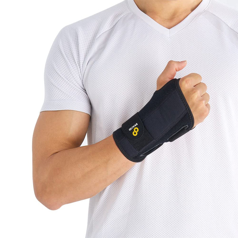 [Australia] - Bracoo Wrist Brace, Reversible Hand Splint for Carpal Tunnel, Wrist Pain & Sport Injury- Adjustable, Customized Fit & Comfortable Padded Lining, Guardian (WB30), 1 Count 