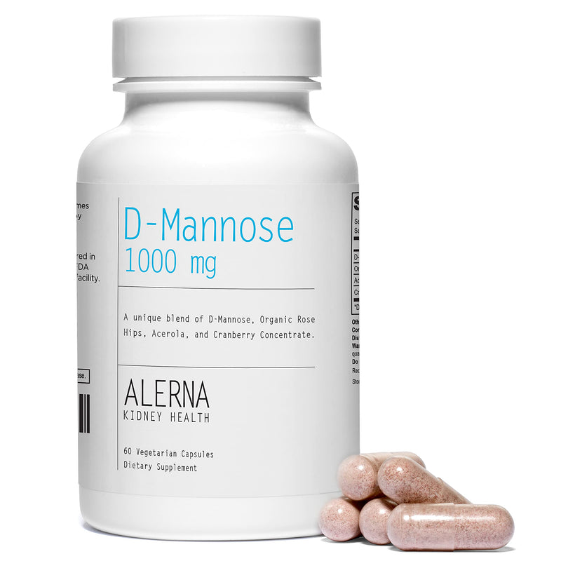 [Australia] - D-Mannose (1000mg) with Organic Rose Hips and Cranberry Concentrate to Support Normal Urinary Tract Function 60 Count (Pack of 1) 