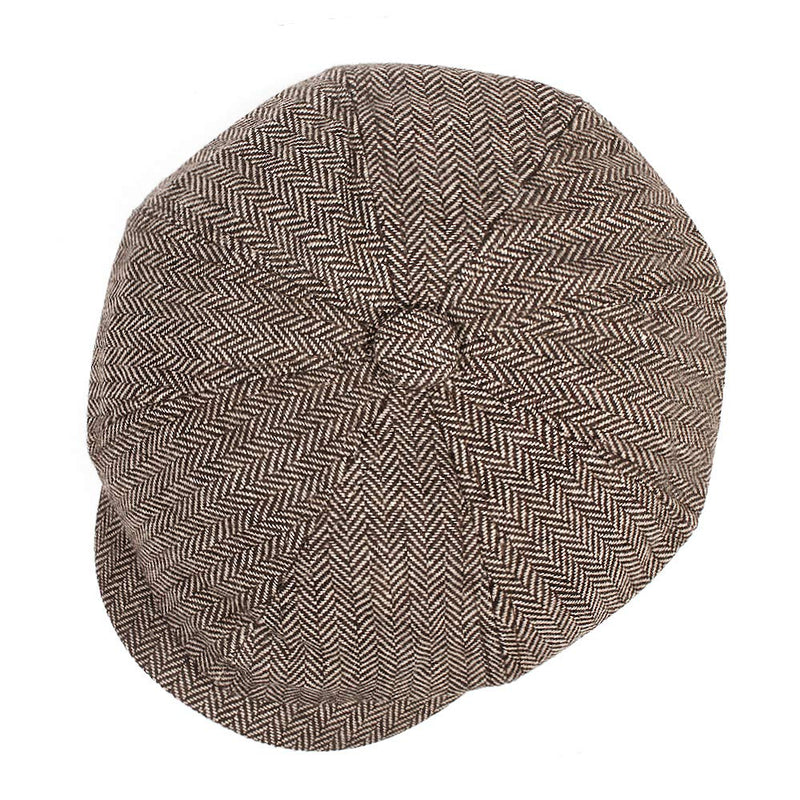 [Australia] - VORON Newsboy Caps Cotton Flat Hats for Men Lvy Cap Golf Adjustable Driving hat Khaki Small 