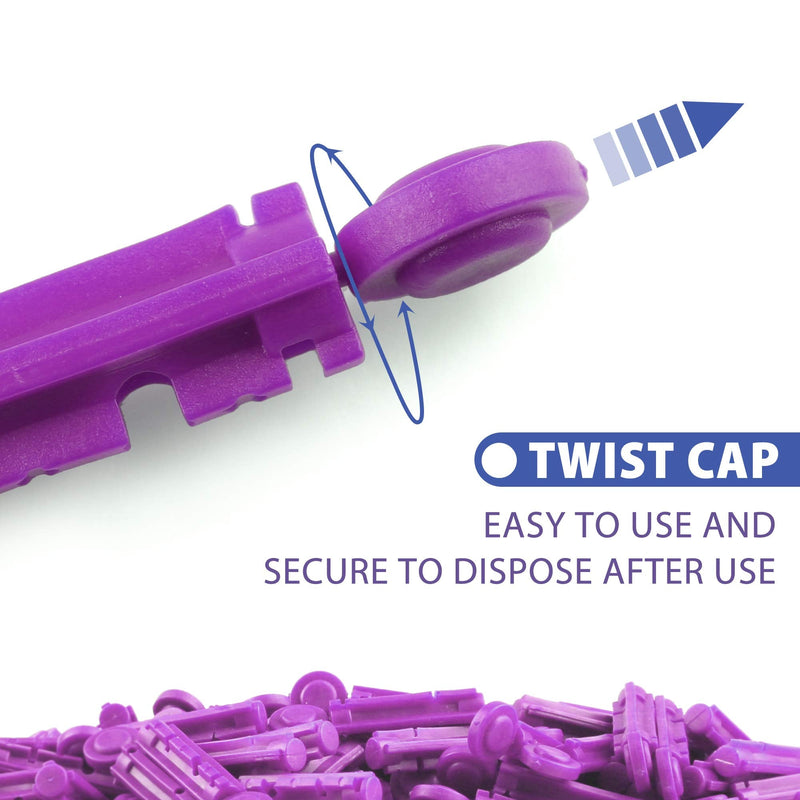 [Australia] - LotFancy Lancets for Diabetes Testing, 30 Gauge, 300-Count Twist Top Lancets for Glucose Blood Testing, Sterile, Disposable 300 Count ( Pack of 1) 