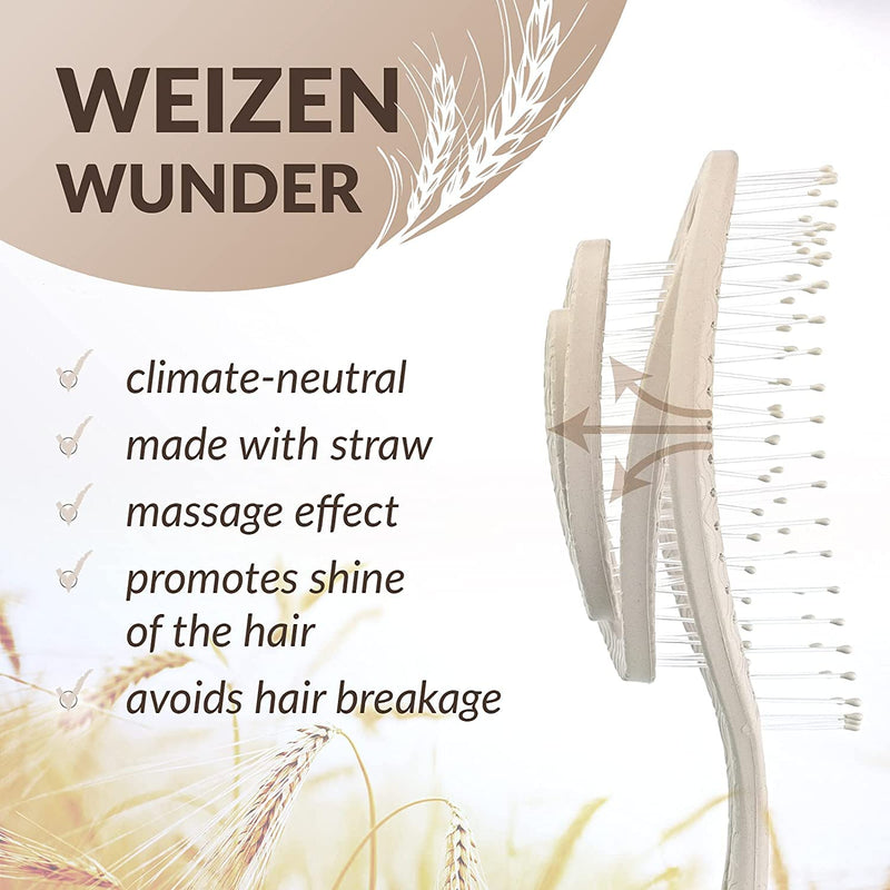 [Australia] - CS Beauty Eco Friendly Straw Hairbrush, Flexible Soft Pin Bristles, Detangling Wet/Dry Hair, Head Massaging Pro Pink 