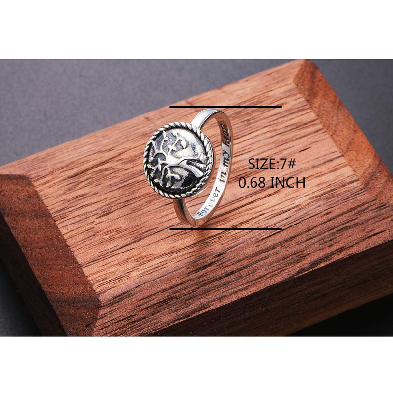 [Australia] - S925 Sterling Silver Heart Urn Memorial Ashes Keepsake Exquisite Cremation Pendant Necklace Ring Bracelet Ring Size: 7 