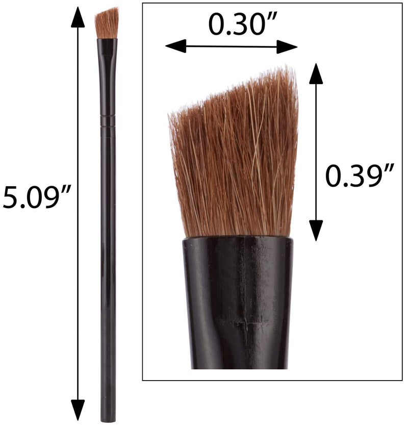 [Australia] - 6-Piece Cosmetic Makeup Brush Set and Travel Pouch, Includes Powder Brush, Eye Applicator, Lip Brush, Lash Comb, Eye Shadow Brush, and Eyeliner Brush 