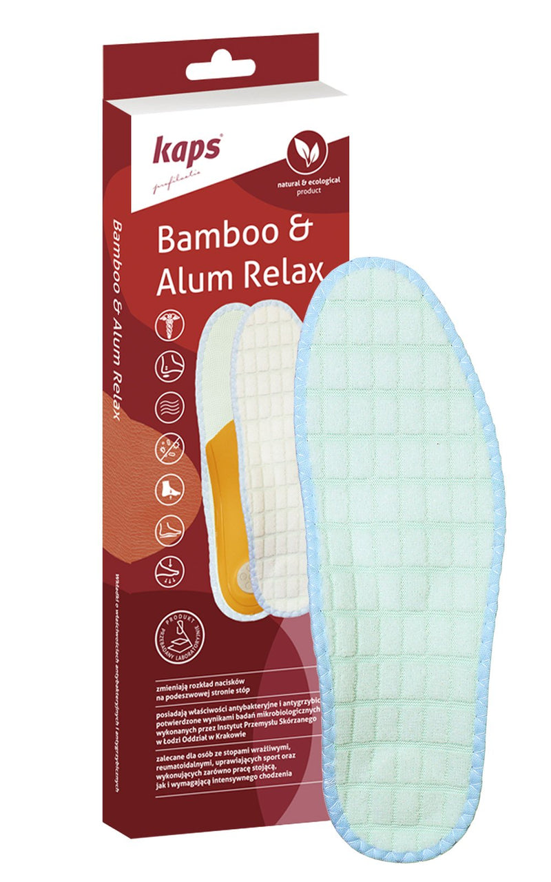 [Australia] - Orthotic Orthopedic Insoles for Flat Feet Men Women, with Odour Controlling Charcoal and Bamboo, Kaps Bamboo & Alum Relax (43 EUR - 9 UK Men) 43 EUR - 9 UK Men 