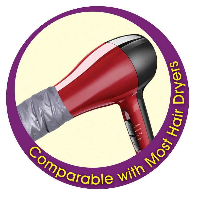[Australia] - Red by KISS Universal Soft Bonnet Hair Dryer Attachment Works with ANY Hand Held Dryer Bonus 3pcs Shower Cap Included 