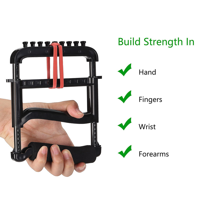 [Australia] - YPCBYNBS Hand Exerciser,Finger Exerciser and Hand Strengthener for Hands,Finger,Wrist,Forearms and Thumbs Therapy,Black 