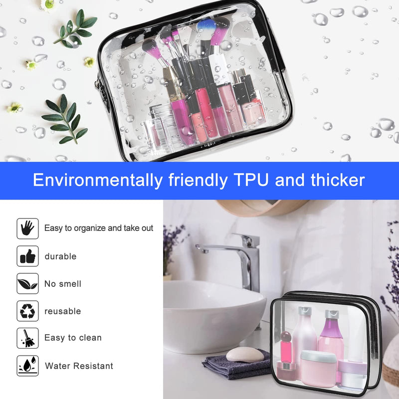 [Australia] - Clear Toiletries Bag, Funnasting 3 in 1 Waterproof Toiletry Travel Bag Clear PVC Travel Bag Wash Bag Makeup Bag Travel Business Bathroom for Men, Women and Kids Small Medium Large 3PCS 