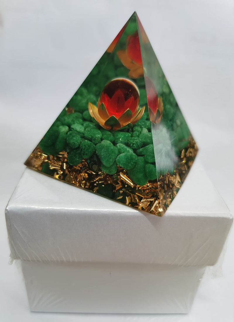 [Australia] - ycyingcheng Pyramid Ogan Crystal Energy Tower, Lotus Pyramid Crystal Healing Reiki Chakra Crushed Stone Jewelry Home Bedroom Office Table Desktop Decor, 6cm Y 