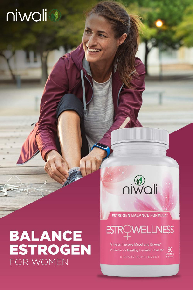 [Australia] - NIWALI Estrogen Pills for Women - Female Hormone Balance Supplement | Menopause Mood and Energy Support - Restores Healthy Estrogen Levels | 60 Non-GMO Vegetarian Capsules 