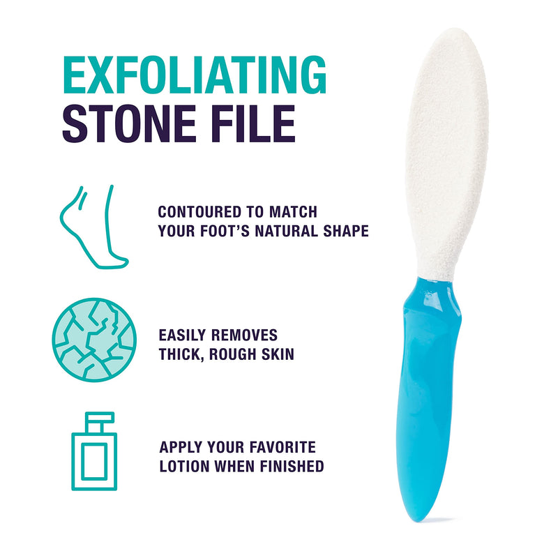 [Australia] - Simply Foot Exfoliating Stone Foot File – 360-Degree Abrasive Surface for Smooth Feet – Easy to Use Foot Care Tools for DIY Pedicures – Ideal for Men and Women 