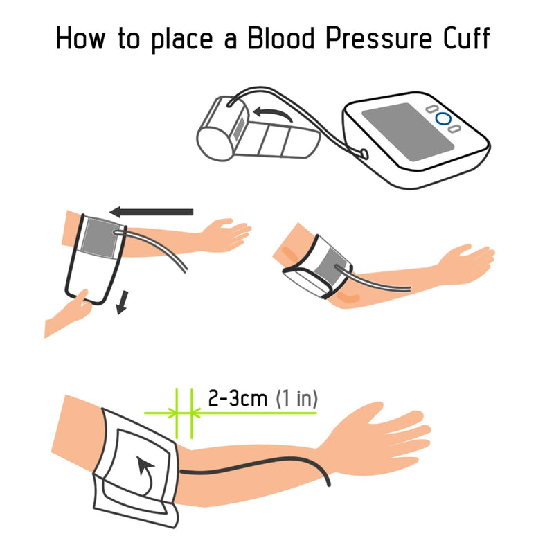 [Australia] - Paramed Blood Pressure Monitor - Bp Machine - Automatic Upper Arm Blood Pressure Cuff 8.7 - 15.7 inches - Large LCD Display, 120 Sets Memory - Device Bag & Batteries Included 