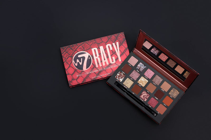 [Australia] - W7 Racy Pressed Pigment Palette - 18 Red Nude Colors - Flawless Long-Lasting Glam Makeup 