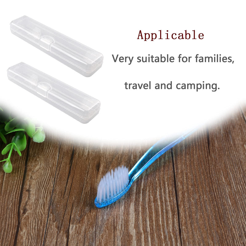 [Australia] - Juliyeh 3 Pcs Portable Toothbrush Storage Toothpaste Box Holder Plastic Travel Toothbrush Cover for Hiking Camping Business Trip 20*4.7*3CM White 