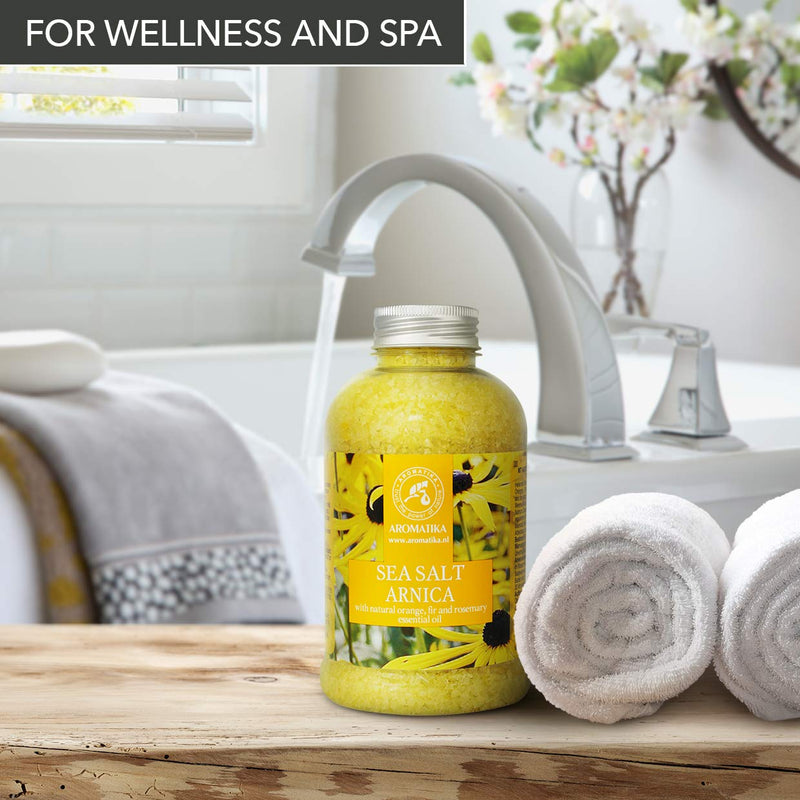 [Australia] - Sea Salt Arnica w/ Natural Essential Oils Orange & Rosemary 600g - Bath Sea Salts - Best for Bath - Good Sleep - Relaxing - Body Care - Beauty 