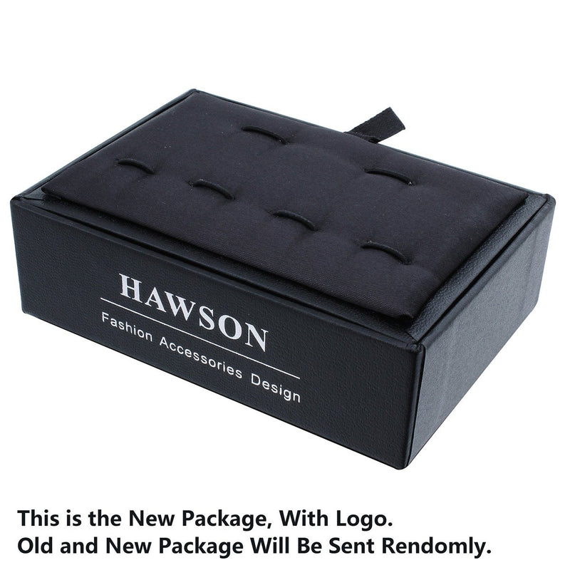 [Australia] - HAWSON Graceful Enamel Tuxedo Cufflinks and Studs Set for Wedding Accessories Purple 