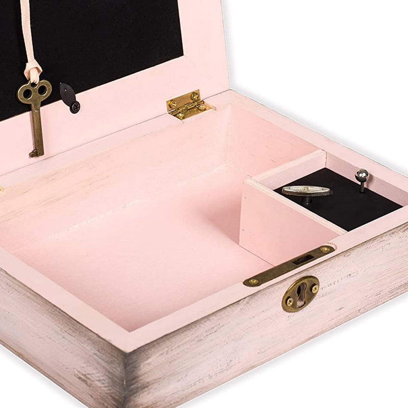 [Australia] - Cottage Garden Daughter in Law We Love You Blush Pink Distressed Locket Music Box Plays Friend in Jesus 