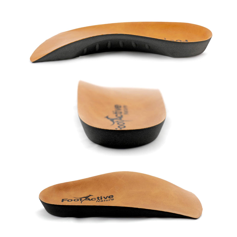 [Australia] - Leather Arch Support Orthotic Insole | FOOTACTIVE Nature | Proven to Help Reduce Heel Pain, Plantar Fasciitis, Knee Pain, Back Pain and Achilles Tendonitis 3/4.5 UK 