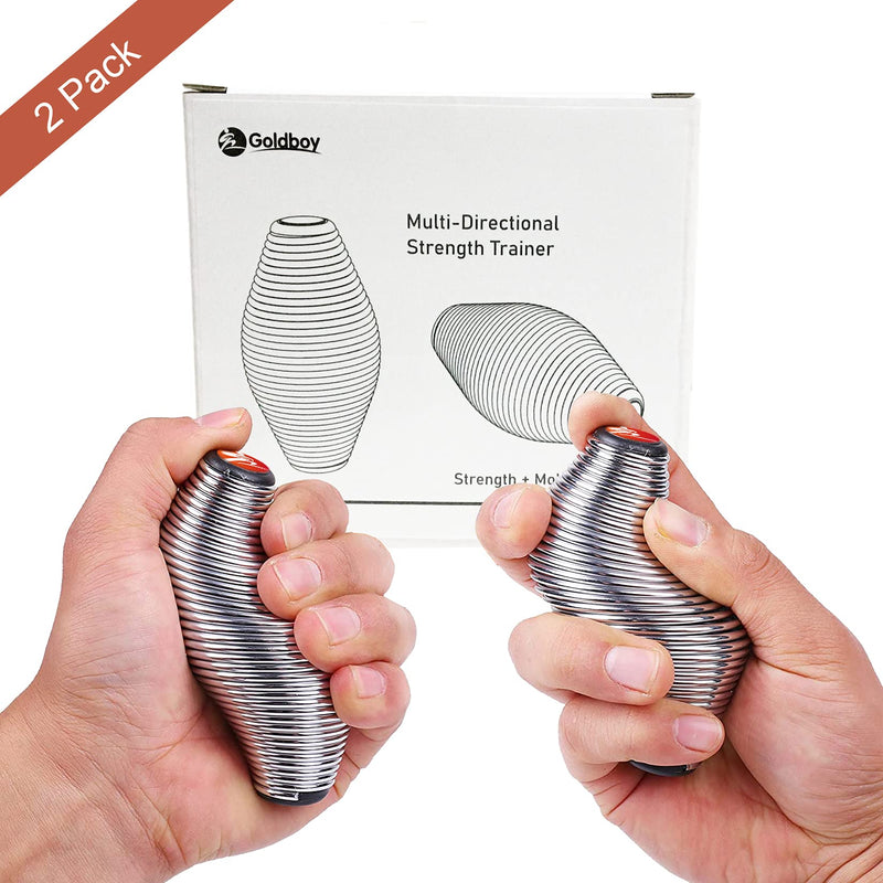 [Australia] - Goldboy 2 Pack Grip Strength Trainer, Spring Stress Ball - Hand Finger Thumb Exerciser Grip Strengthener | Anxiety Stress Relief Therapy 