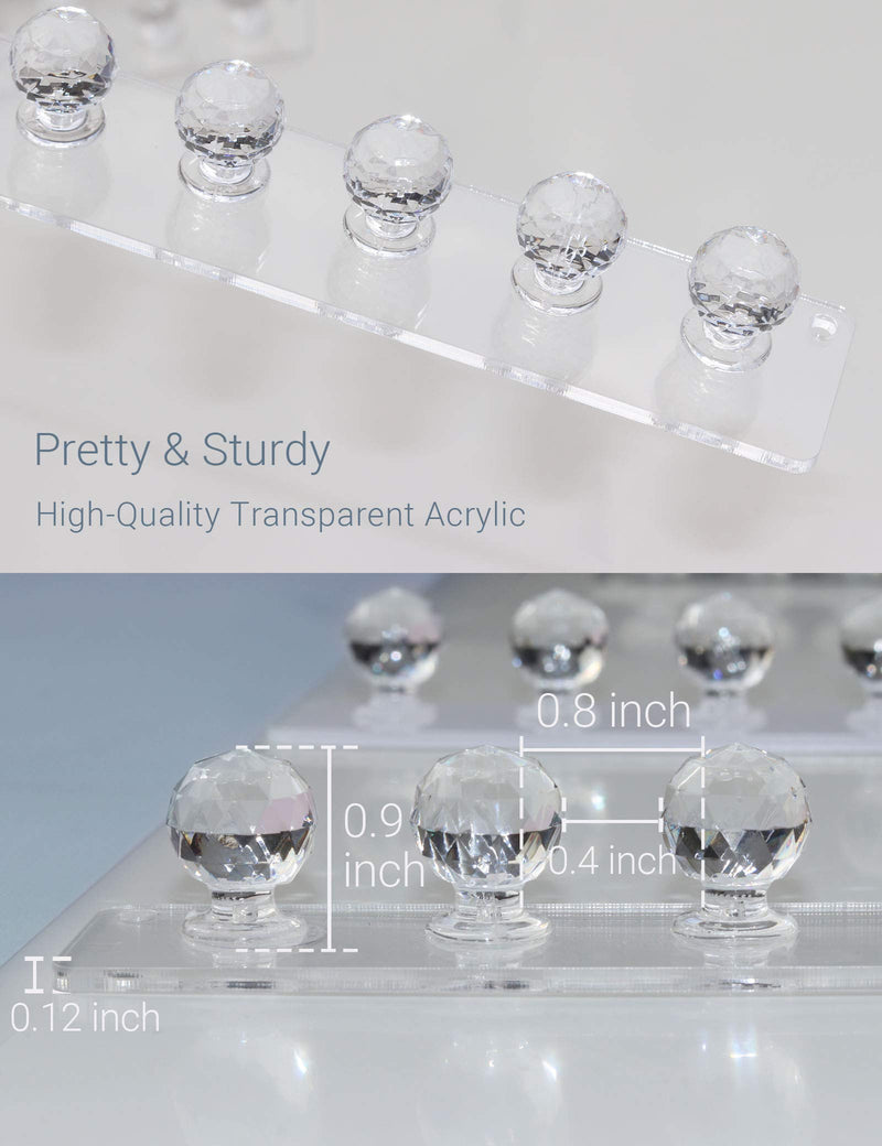 [Australia] - Heesch Necklace Hanger, Acrylic Necklace Organizer Wall Mount Necklace Holder, Jewelry Hooks for Necklaces, Bracelets, Chains (4-pack Clear) 4 
