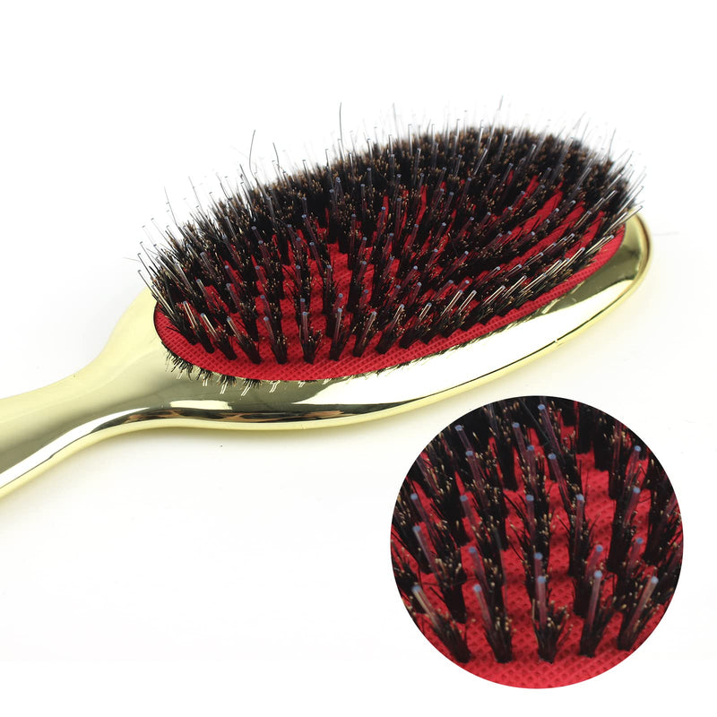 [Australia] - VinBee Paddle Hair Extension Brush Massage Hair Brush Professional Detangle Brush Comb Oval Anti-static Hair CombÔºàGoldÔºâ gold 