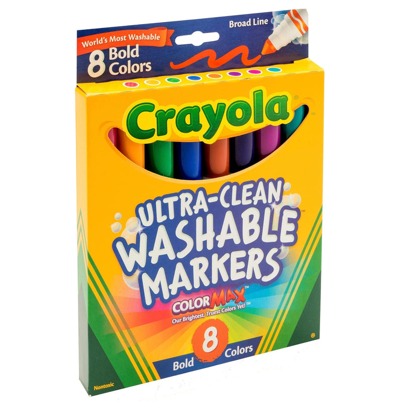 [Australia] - Crayola 8 Ct Bold Broad-Line Washable Markers 