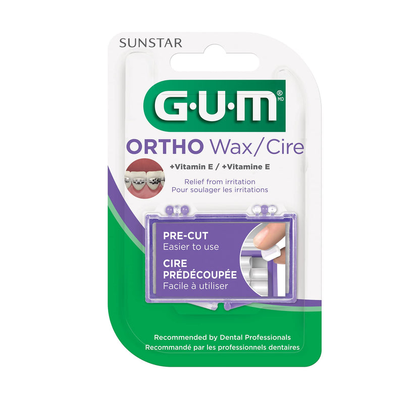 [Australia] - GUM - 10070942007235 Orthodontic Wax with Vitamin E and Aloe Vera (Pack of 6) Unflavored 6 ct 