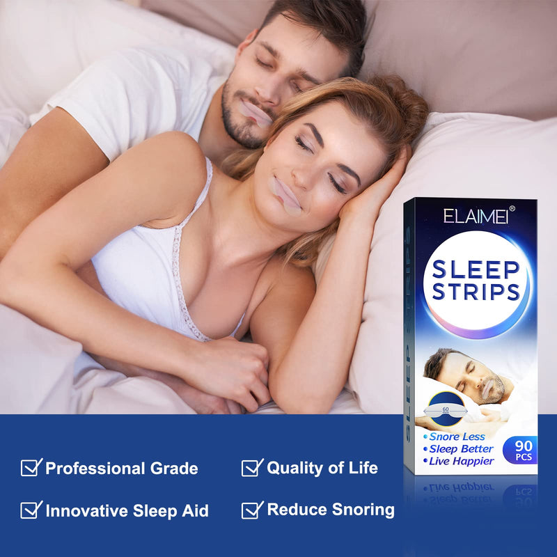 [Australia] - Mouth Tape for Sleeping 90 Pcs, Advanced Gentle Mouth Strips, Sleep Strips, for Better Nose Breathing, Improve Snoring, Drooling, Less Mouth Breathing, Improve Nighttime Sleeping 