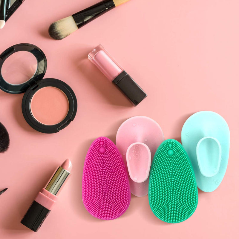 [Australia] - MARY LAVENDER Silicone Face Scrubber Soft Facial Cleansing Brush Blackhead Srubber Cleanser Brush for Exfoliating Massage Face for All Skin Types(4 pack) 