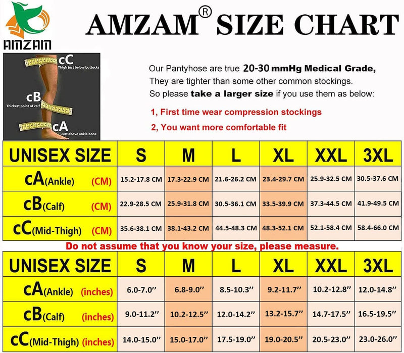 [Australia] - AMZAM® Compression Pantyhose for Women & Men, Open Toe, Opaque, Firm Support 20-30mmHg Graduated Compression Stockings, Help Relieve Swelling Edema Varicose Veins, Nursing, Beige L Large 20-30mmhg Open Toe Beige 