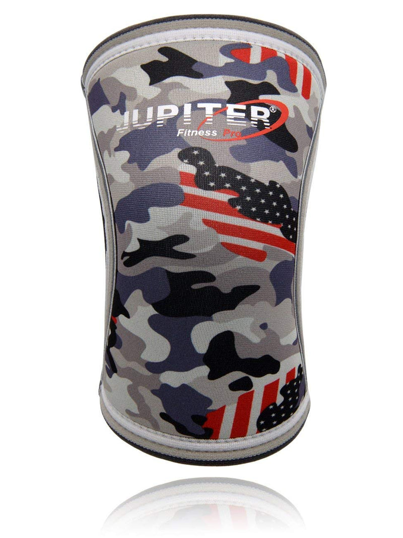 [Australia] - Knee Sleeves (1 Pair), 7mm Compression Knee Braces for Squats,Weightlifting,Powerlifting,Cross Training for Men & Women Large Grey Camo2 