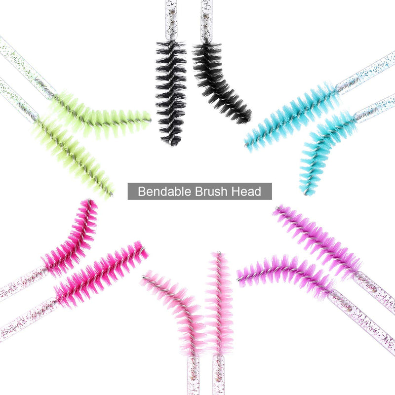 [Australia] - 300 Disposable Mascara Wands Eyelash Brush Spoolies for Eye Lash Extension, Eyebrow and Makeup Crystal Tbestmax 1Multi-colored 