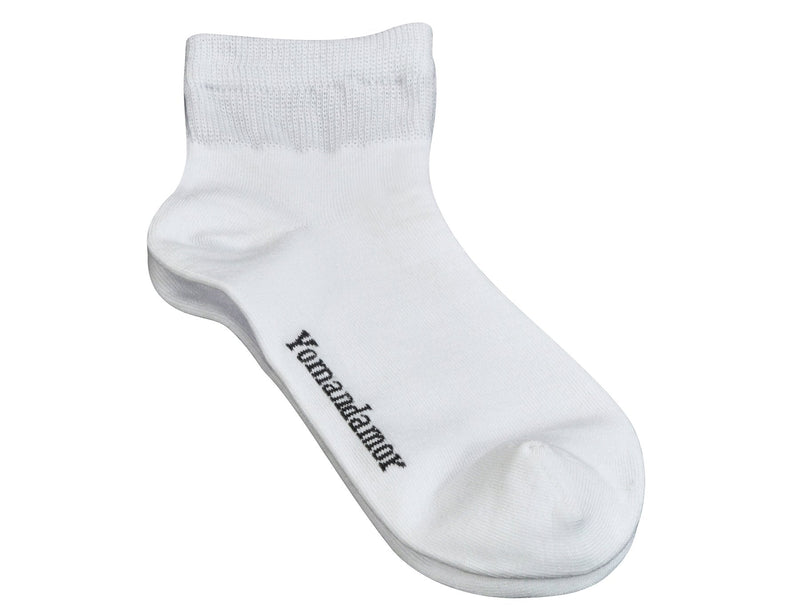 [Australia] - Yomandamor Men's 6 Pairs Combed Cotton Diabetic Ankle Socks with Seamless Toe and Non-Binding Top 10-13 6 Pairs White 