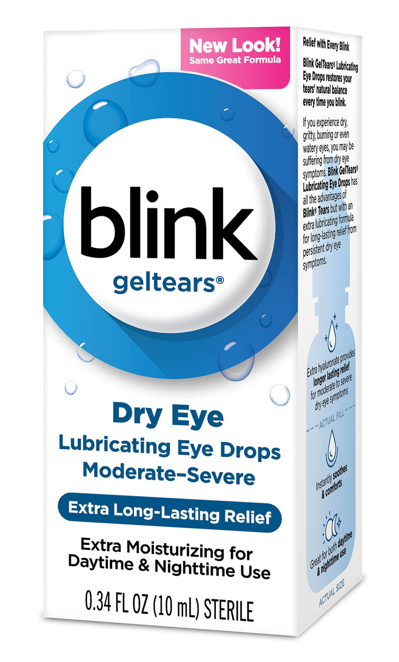 [Australia] - blink Gel Tears Lubricating Eye Drops 10 mL (Pack of 3) 0.34 Fl Oz (Pack of 3) 