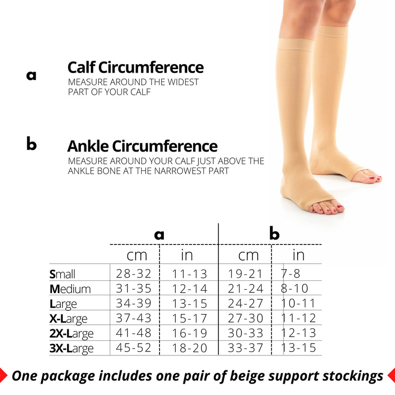 [Australia] - Knee High Compression Stockings, 20-30 mmHg Firm Level (XXL) XX-Large 