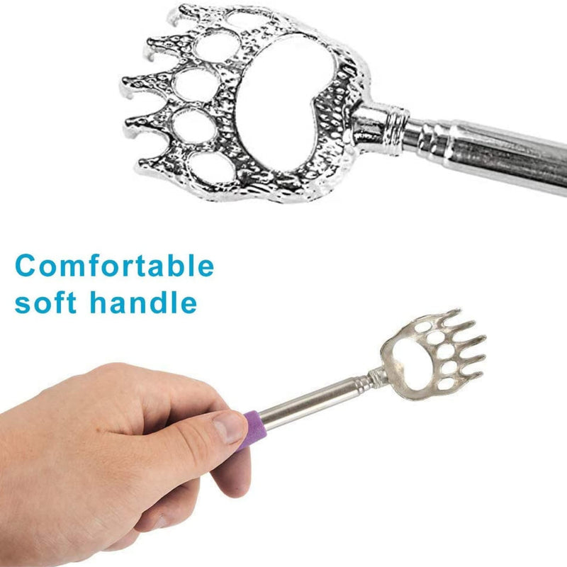 [Australia] - Back Scratcher, Bear Claw Telescopic Back Massager Tool with Soft Rubber Handles, Extendable Telescope Backscratcher Eliminating Back Itching for Both Human and Pets (Purple) Purple 