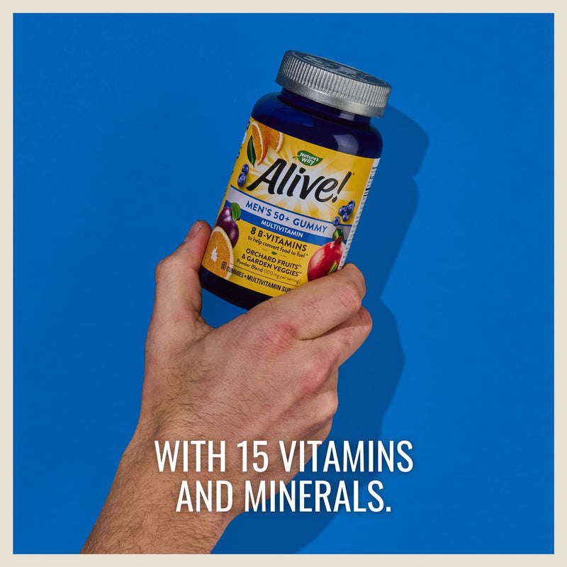 [Australia] - Nature’s Way Alive! Women’s 50+ Gummy Multivitamins, Essential Vitamins & Minerals, Supports Healthy Aging*, Vegetarian, Mixed Berry Flavored, 60 Gummies Women's 50+ 