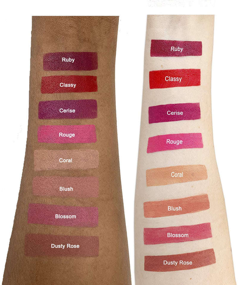 [Australia] - Beauty Made Easy Le Papier Dark Nude Moisturising Vegan Glossy Lipstick DUSTY ROSE Plastic Free and Biodegradable 6g Single Pack 