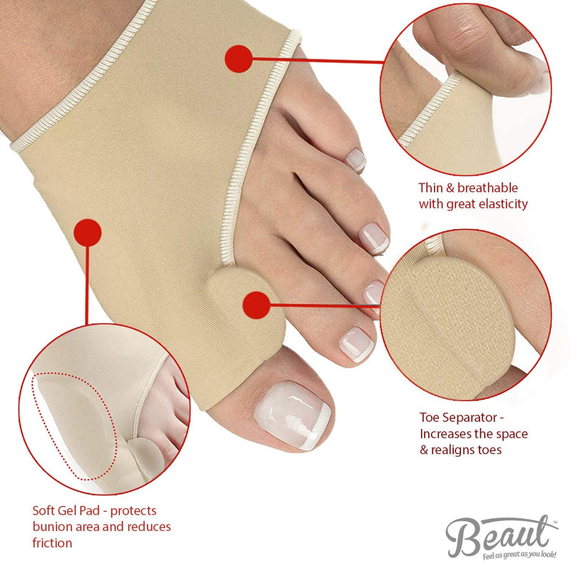 [Australia] - Bunion Corrector and Orthopedic Hallux Valgus Relief Splint Gel Bunion Pads Sleeves Brace – Toe Stretcher Bunion Guard for Men and Women Gel Toe Spacer, Toe Separator, Toe Spreader – Bunion Protector 