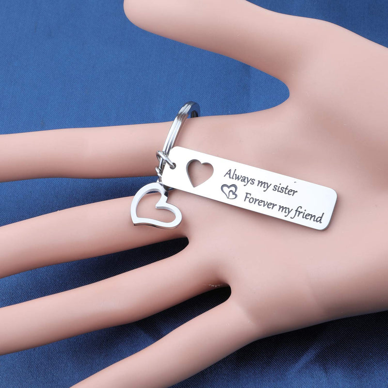 [Australia] - G-Ahora BFF Jewelry Gift for Sister Graduation Birthday Gift Keychain Keyring for gifls Sister Jewelry (KN-Always My Sister Forever My friend-20190619) 