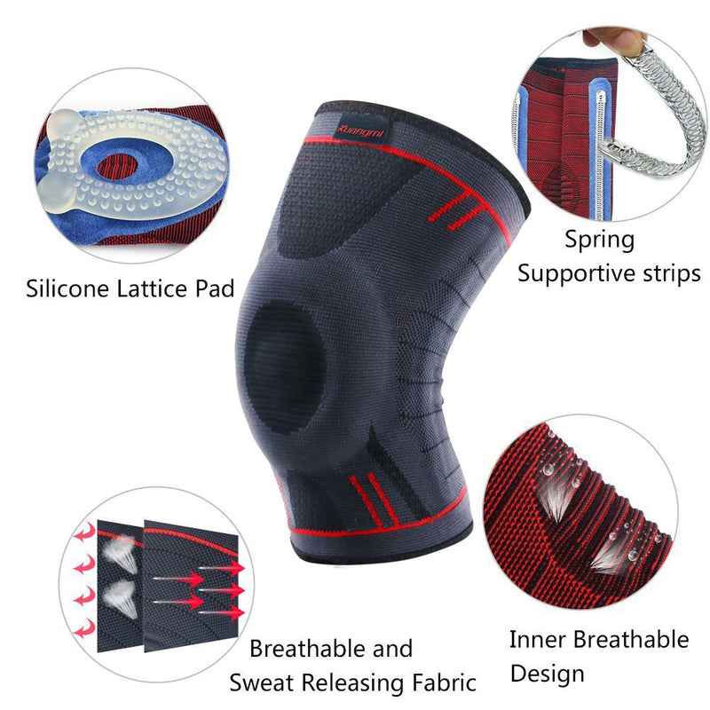 [Australia] - Kuangmi Knee Brace Compression Sleeve Support for Running,Jogging,Basketball,Joint Pain Relief,Arthritis and Injury Recovery Upgrade Blue (Pair) XX-Large (Pack of 2) 